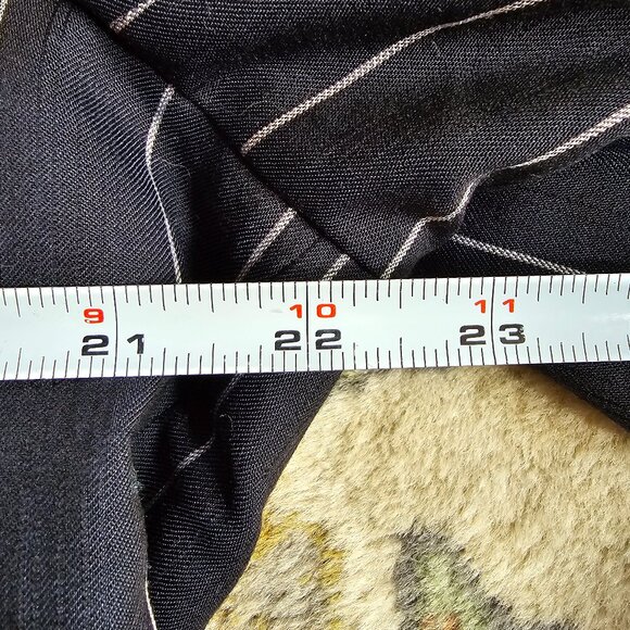 Code Red by Steve Harvey Merino Wool Black Pinstripe Blazer Men's 44 - Picture 8 of 11